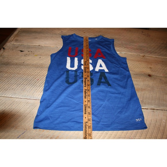 DSG USA Graphic Muscle Tee Kids Size M 10-12 Blue NWOT Sleeveless Tank - Picture 5 of 6